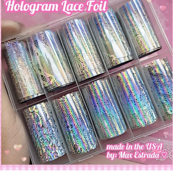 HOLOGRAM LACE FOIL Nail Foil Kit 1/$15, 2/$25, 3/$30, 4/$35.$5 each additional! - Picture 1 of 2